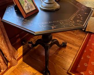 13. Hand Painted Octagon Accent Table (32" x 28")
