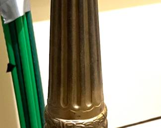 134. Pair of Metal Lamps w/ Stone Base (31"h)