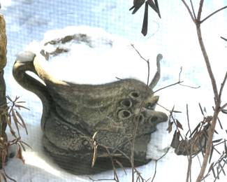 54. Cement Boot Planter