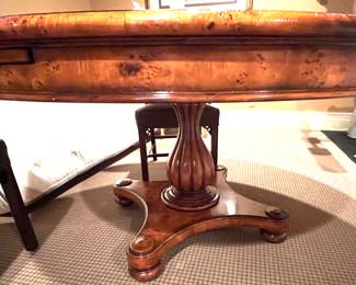 119. Poker Game Table w/ Leather Inset Top (56" x 30")