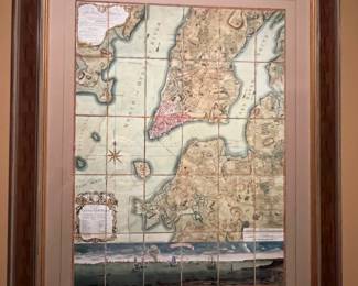 124. Framed Map "Plan of City of New York" (29" x 35")