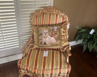 French style chair one of a pair 