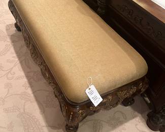 Marge Carson  carved bench