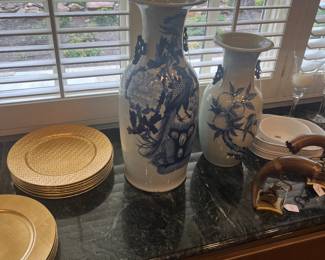 Vintage blue and white porcelian