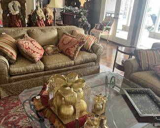 Large coffee table and pair of wonderful sofas