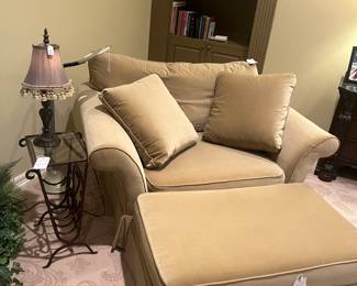 Oversized chair and ottoman