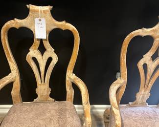 Part of a set of chairs crackle finish