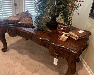 Beautiful French country desk with parquet top