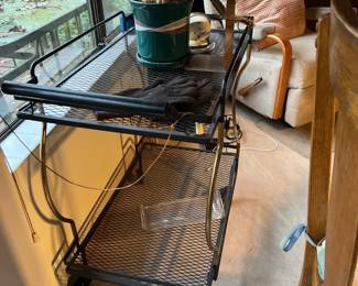 Metal bar cart