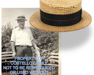 Sam Costello's Stetson Straw Boater Hat