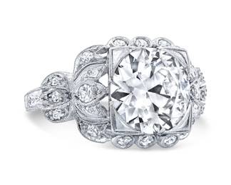 Mary Costello’s Platinum Wedding Ring with 3.11ct Diamond