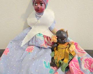 Pair of Vintage Black Dolls
