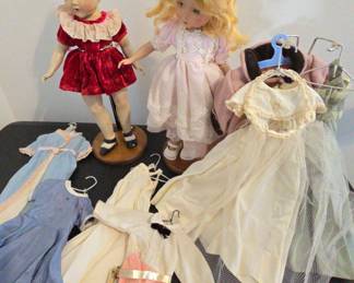 Pair of Dolls with Additional Dresses Madame Alexander