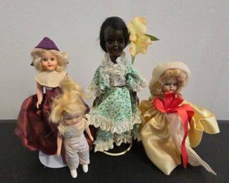 Four Vintage Dolls
