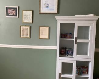 White Cabinet with sliding doors