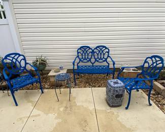 Blue Patio Set