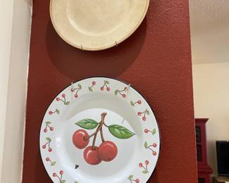 Enamel Cherry Plate