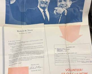 1968 I Ask Your Help  Nixon Agnew Campaign Poster