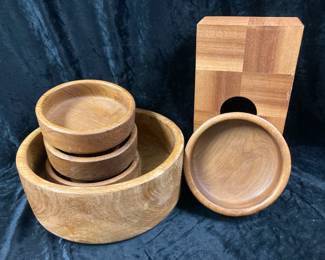 Carved Teak Dishes