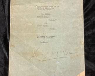 1932 King County Court Case Transcript, Caraco Vs Gluck