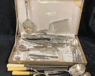 Silverplate And Stainless Serving Utensils