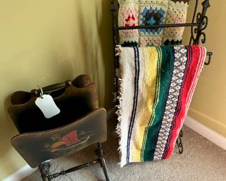 Antique Magazine Rack, Quilt Stand
