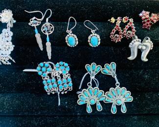 Close-up Sterling Silver Earrings