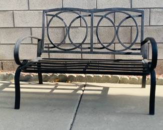 Black Patio Bench