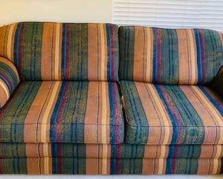 Striped Upholstered Sofa