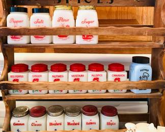 Vintage Milkglass Spice - Spice Rack