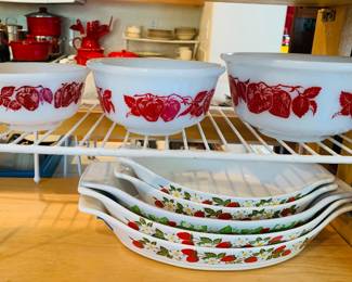 Close-up of Strawberry Bowls