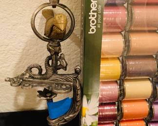 Antique Sewing Clamp Pin Cushion