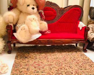 Doll Sofa / Rug / Mink Teddy Bear