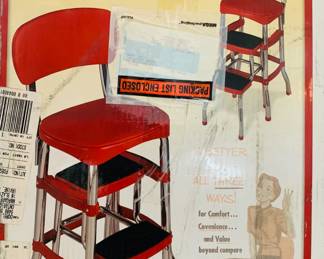 Red Step Stool Chair - New in Box