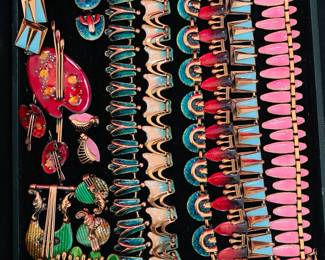 Vintage 1950's Matisse Renoir Copper/Enamel Necklaces / Bracelets / Earring Sets