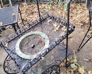 Wr iron tea cart