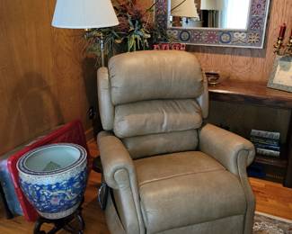 Leather recliner