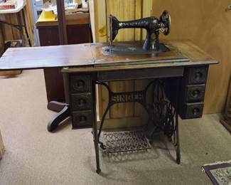 antique Singer treadle sewing machine