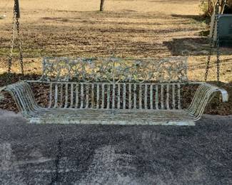 vintage iron 5 ft swing with A frame