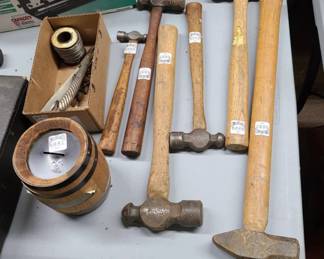 vintage hammers, advertising barrel bank - Shreveport