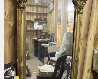 antique 7ft gilt Pier mirror