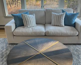 Custom Sofa and Contemporary Coffee Table