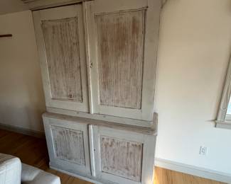 Contemporary Lime Washed Cabinet