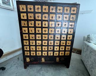 Vintage Indian Apothecary Chest