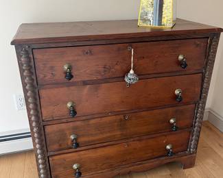 Antique Pine Dresser w/Acorn Drop Pulls