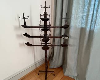 Antique Wrought Iron 10 Candle Stand