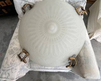 Large Alabaster Hanging Ceiling Light