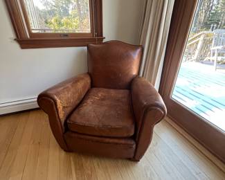 Art Deco Leather Club Chair