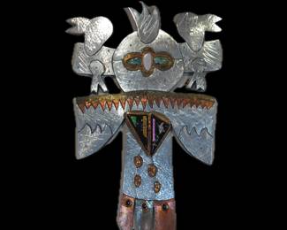 Thom Wheeler Abstract Kachina Wall Jewelry