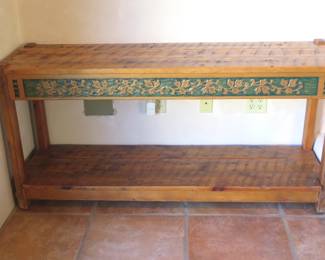 David Marsh Chip Carved Pine Console Table